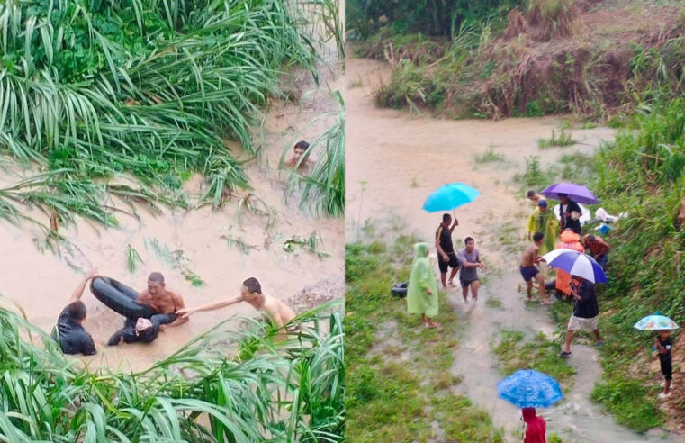 สองสาวขับรถข้ามคลองสะพานถูกน้ำป่าพัดพังตกน้ำดับสลดหนึ่งราย
