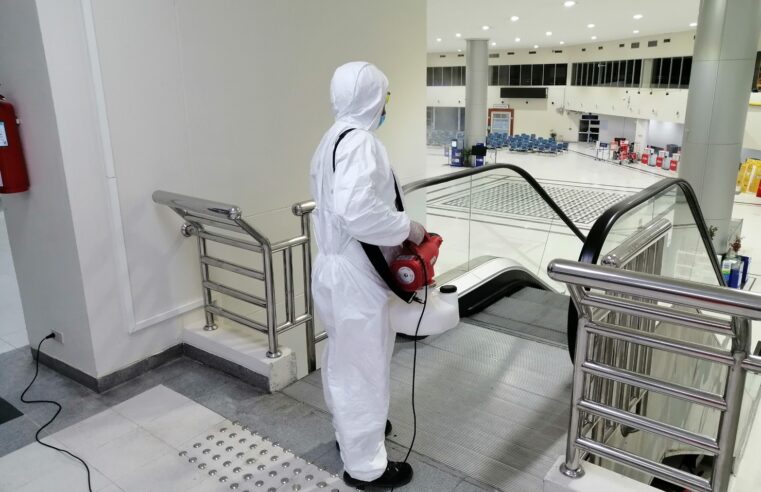 ท่าอากาศยานพิษณุโลกเข้มฉีดพ่นยาฆ่าเชื้อ