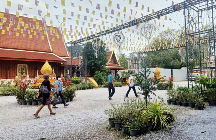 วัดเจดีย์เงียบเหงาหลังประกาศงดกิจกรรมป้องกันโควิด–19