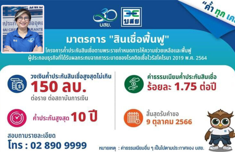 บสย. ชี้สัญญาณดี “ค้ำประกัน สินเชื่อฟื้นฟู” ตัวเร่งฟื้นเศรษฐกิจ