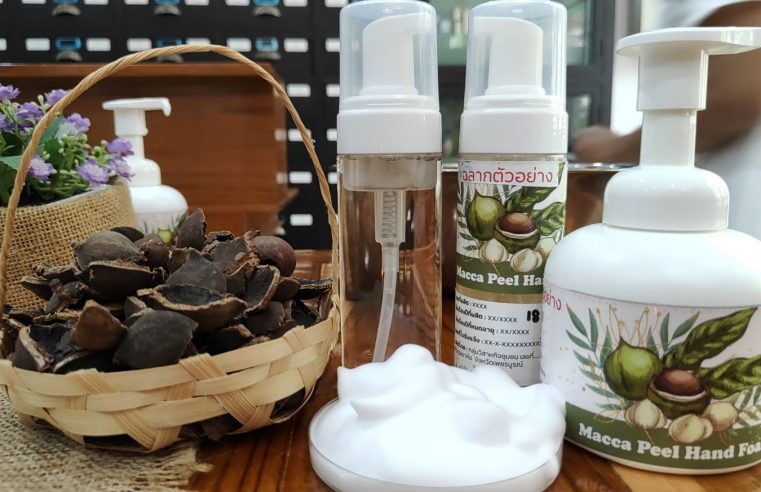มน.ต่อยอดเปลือกแมคคาเดเมียไร้ค่าสู่โฟมล้างมือสกัดถนอมผิว