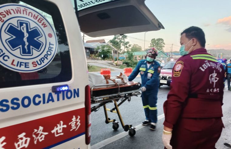 สาวใหญ่ขับ จยย.ตัดหน้าถูกกระบะชนเสียชีวิตคาที่เกิดเหตุ