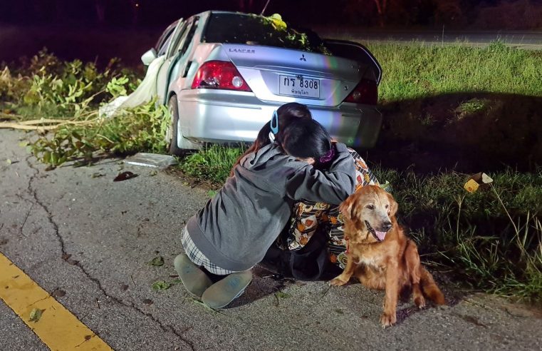 จ.ส.อ.ซิ่งเก๋งตกร่องเกาะกลางถนนชนต้นไม้เสียชีวิตคาที่